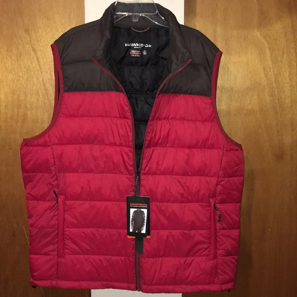 ♦️NWT Hawke & Co. Red/Burnt Brown Men’s Vest